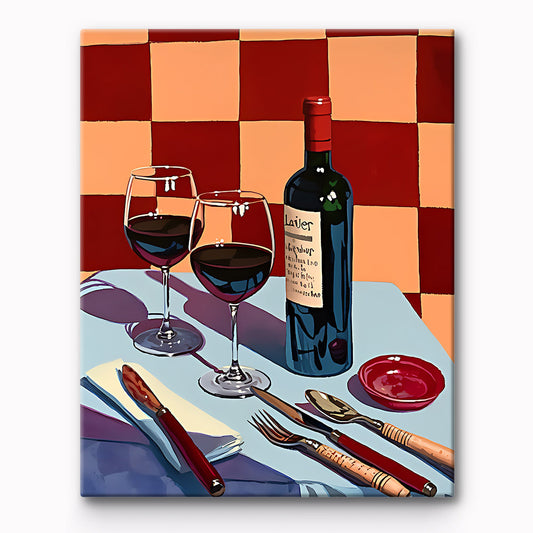 Wine Night Painting By Number 1