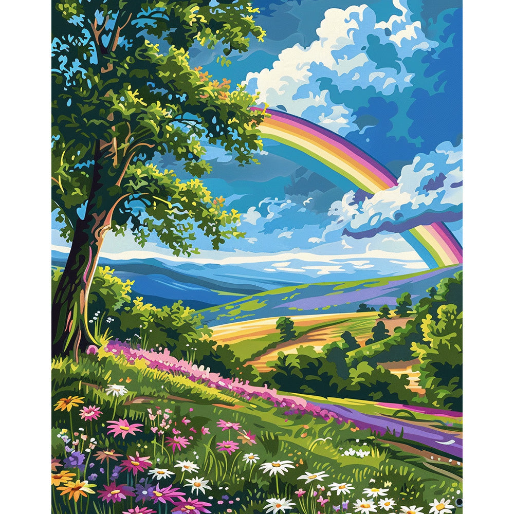 Rainbow Landscape Painting By Number 2