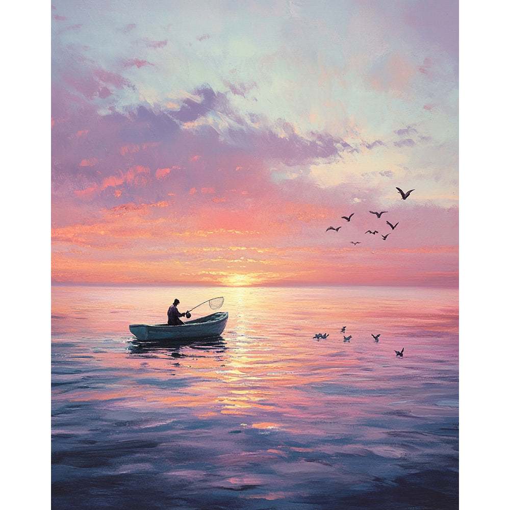 Pink Boat Painting By Number 2