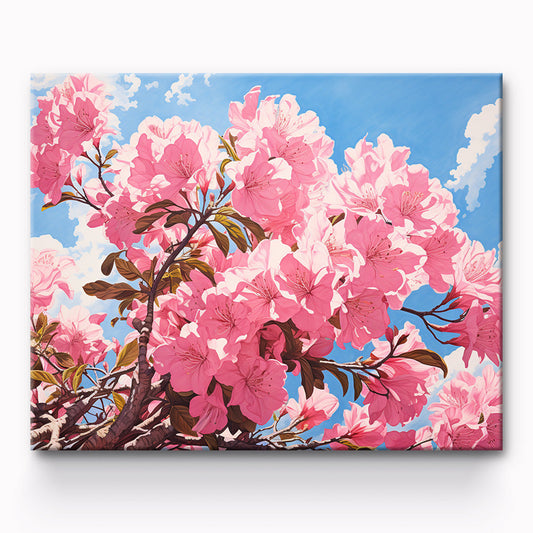 Pink Flower Painting By Number 1