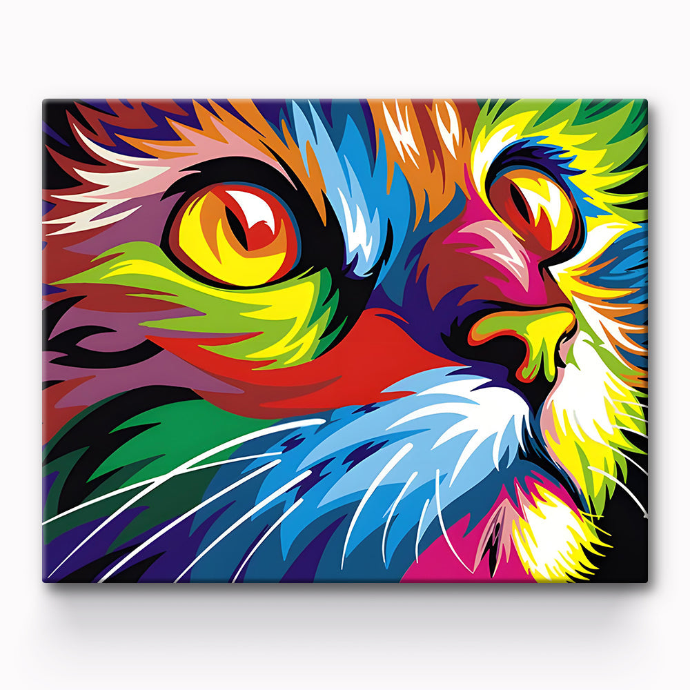 Colorful Cat Painting By Number 1