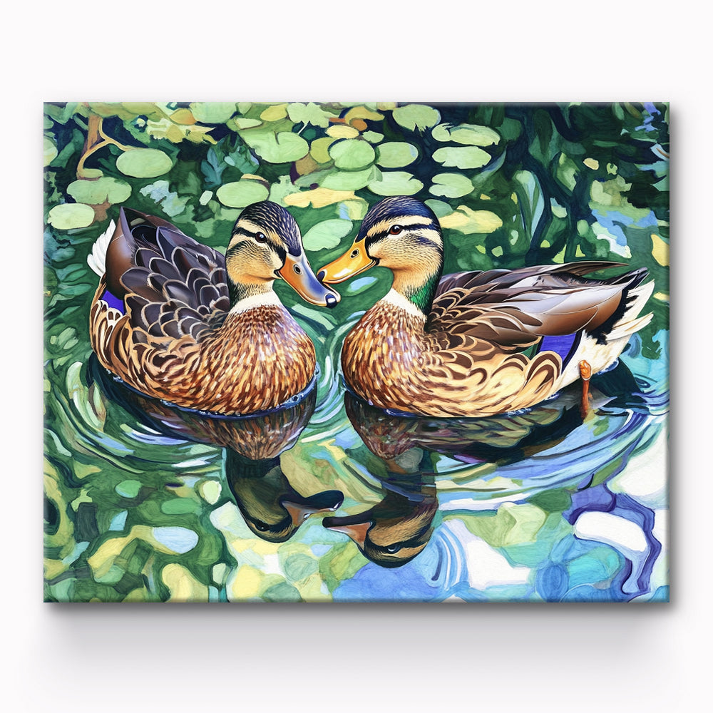 Two Duck Painting By Number 1