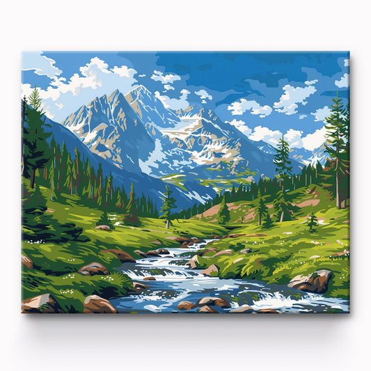 Mountains Painting By Number 1