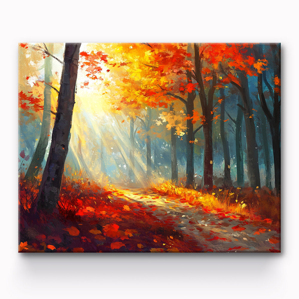 Autumn Woods Painting By Number 1