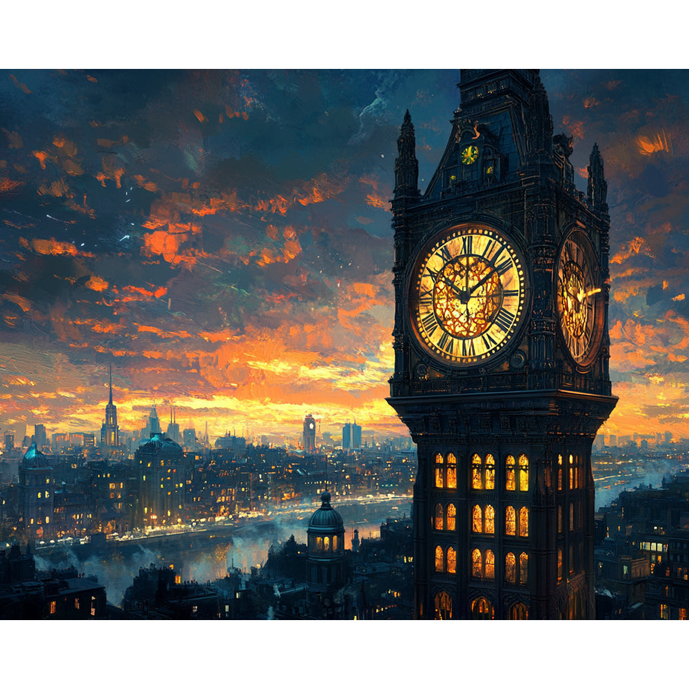Big Ben at Night Time Painting By Number 2