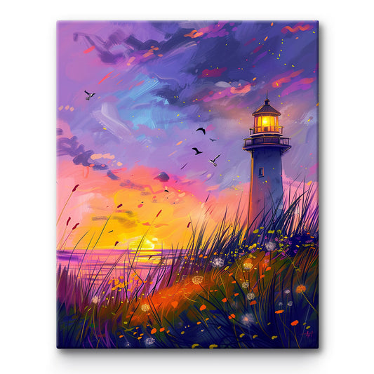 Lighthouse  Painting By Number 1