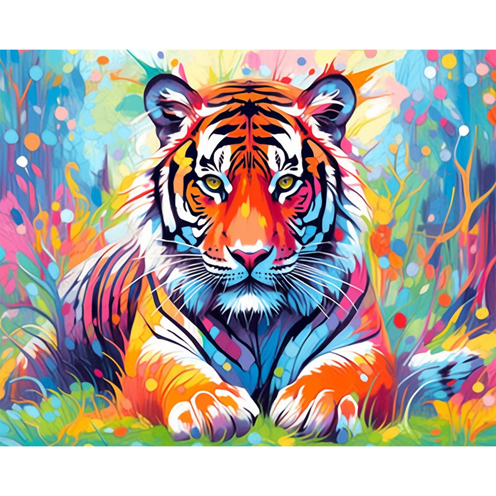 Colorful Tiger Painting By Number 2