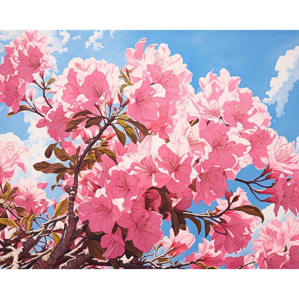 Pink Flower Painting By Number 2