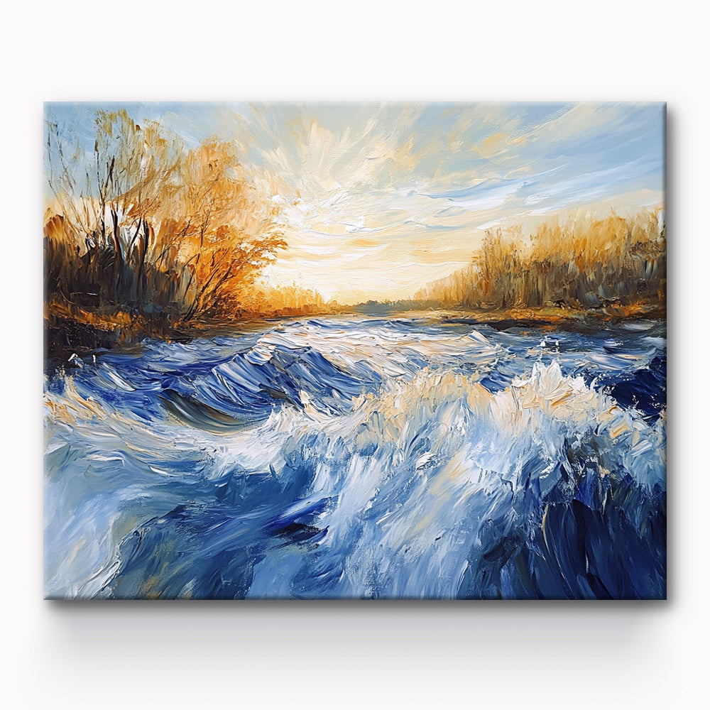 Waves Of The Lake Painting By Number 1