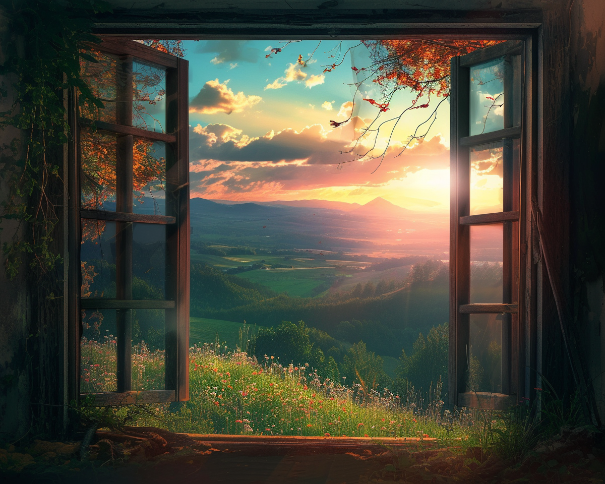 Rural Landscape Outside The Window Painting By Number 2
