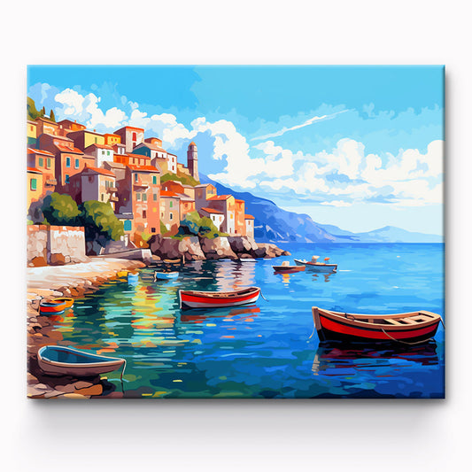 Seaside City Painting By Number 1