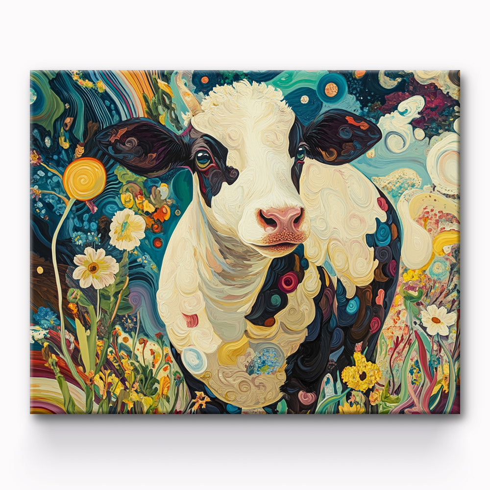 Cow Portrait Painting By Number 1