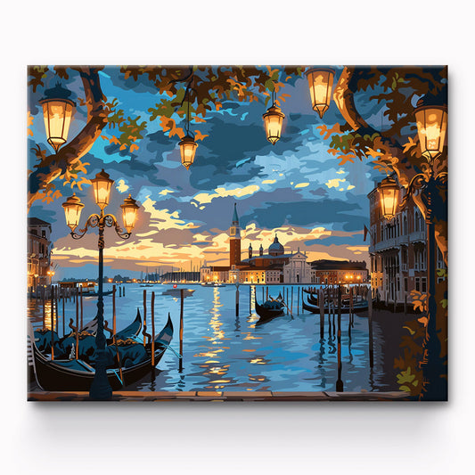 Lantern And Boat Painting By Number 1