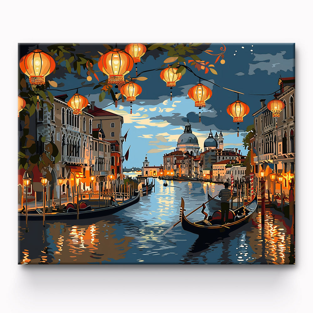 Lantern And Boat Painting By Number 1