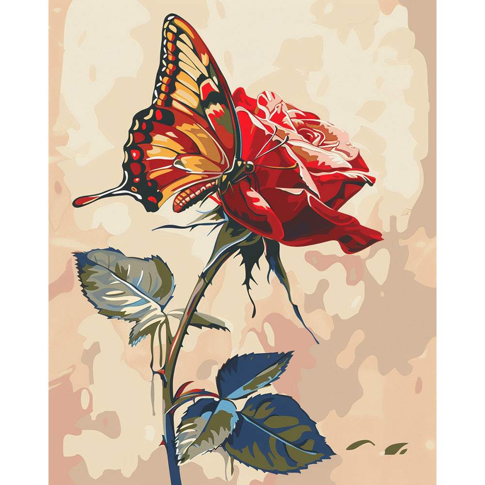Flower Rose Painting By Number 2