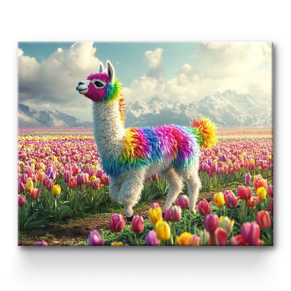 Rainbow Alpaca Painting By Number 1