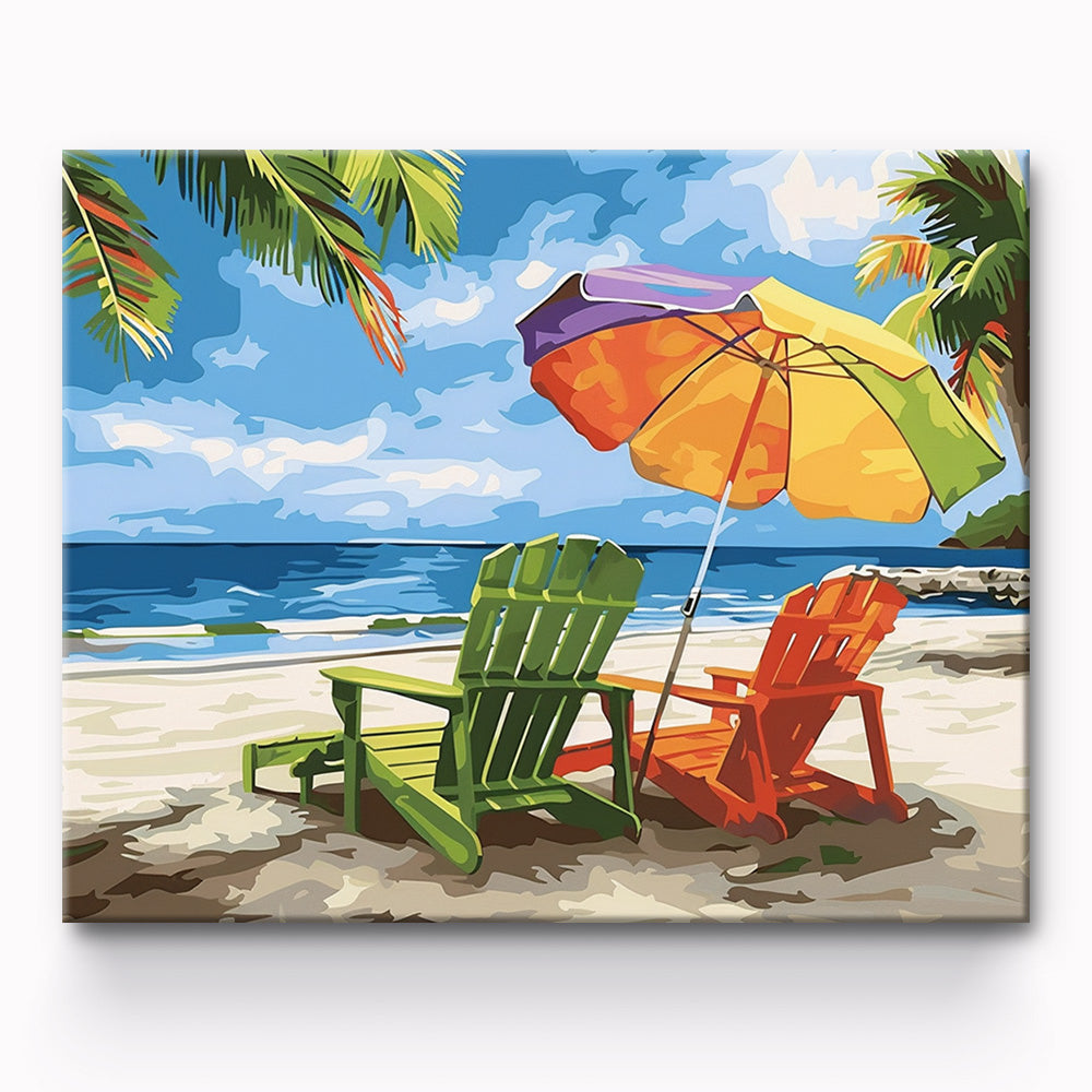Beach Vacations Painting By Number 1