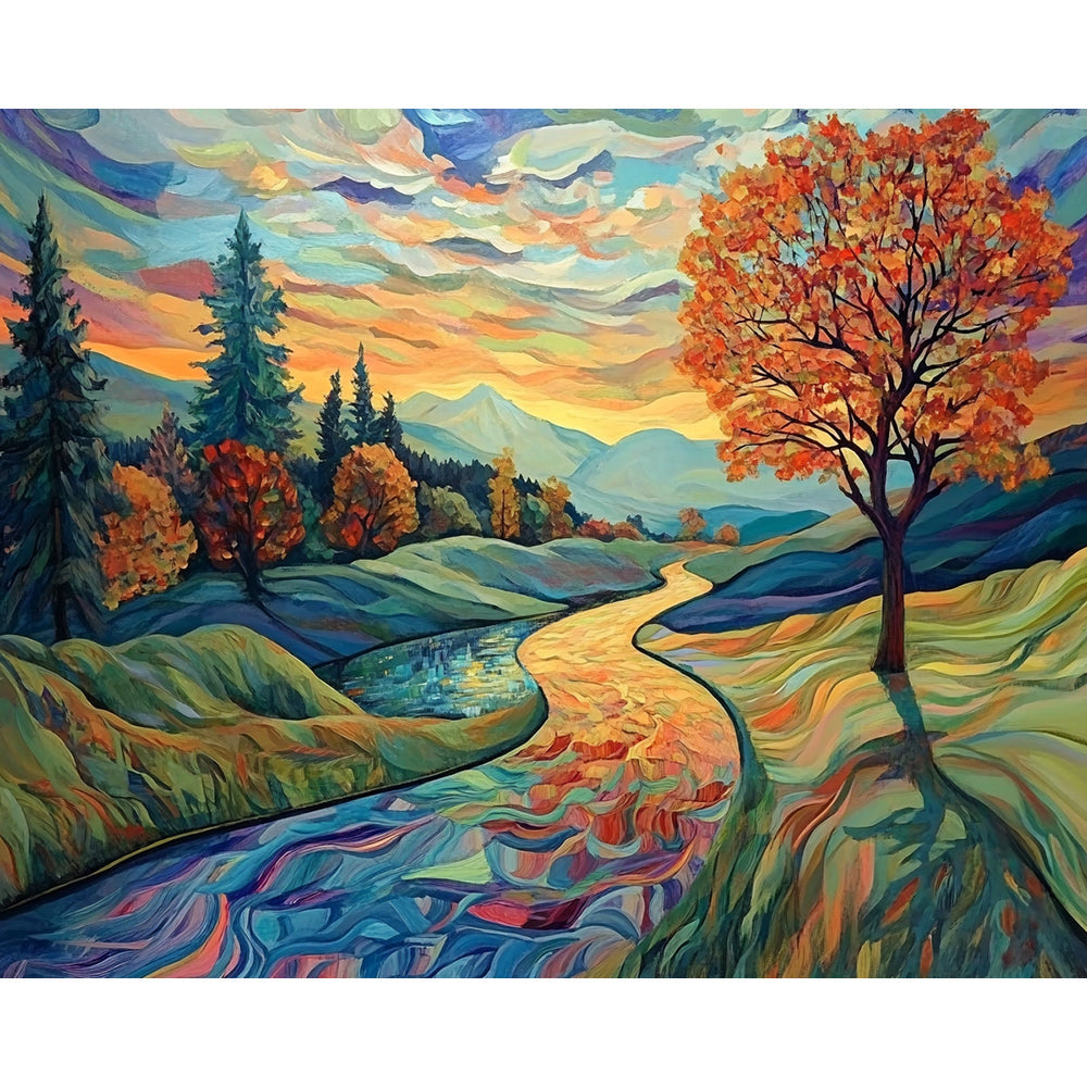 Forest Stream Painting By Number 2