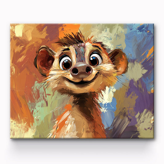 Raccoon Portrait Painting By Number 1