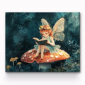 Elves Reading On Mushrooms Painting By Number 1