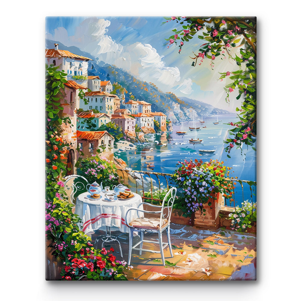 Seaside City Town  Painting By Number 1