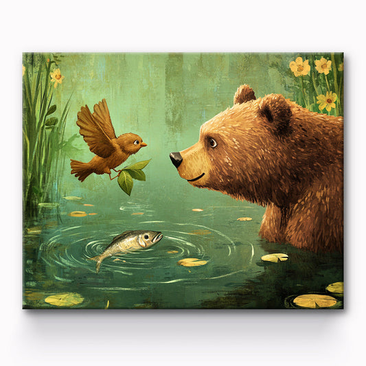 Bird And Bear Painting By Number 1