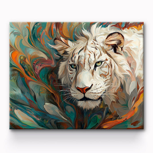 White Tiger Painting By Number 1