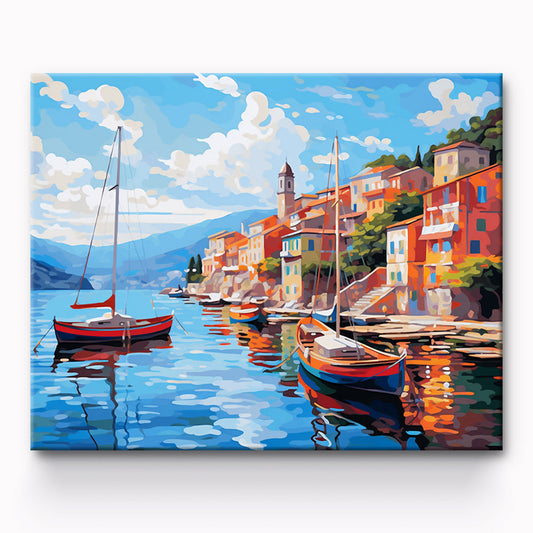 Seaside City Painting By Number 1