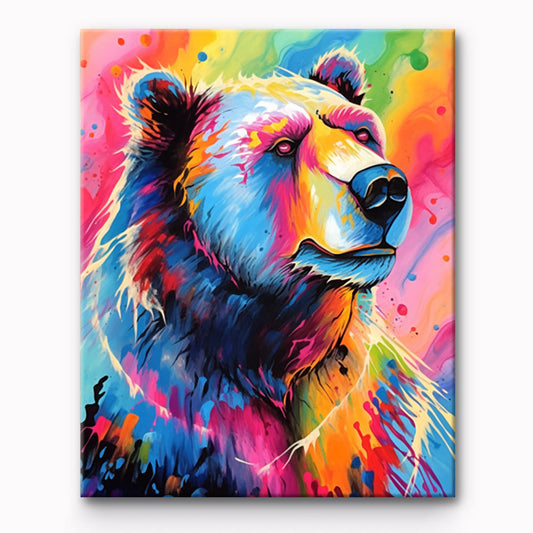 Colorful Bear Painting By Number 1