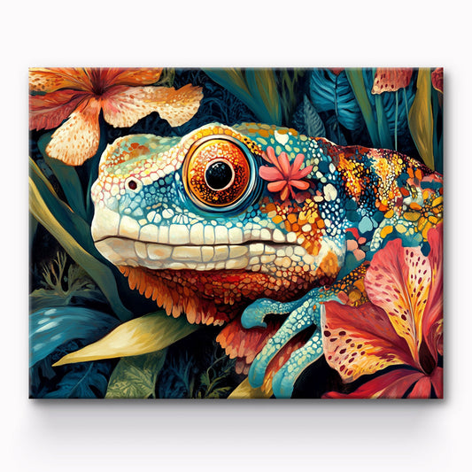 Chameleon Painting By Number 1