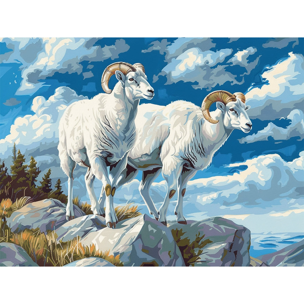Goats Painting By Number 2