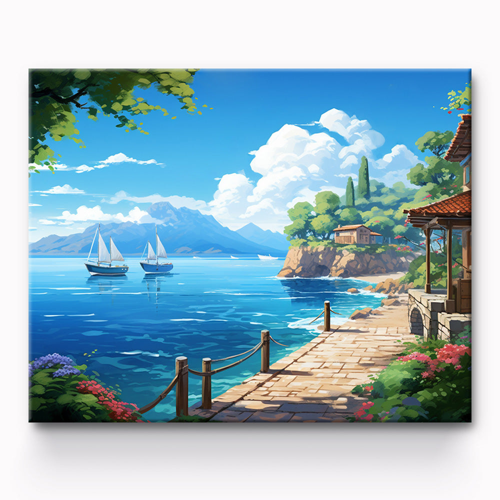 Seaside City Painting By Number 1