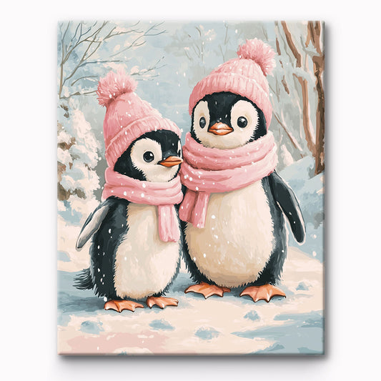 Love Penguin Painting By Number 1