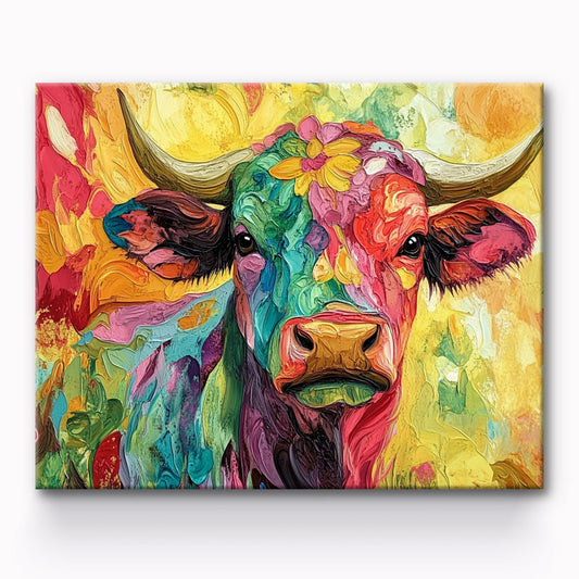Cow Portrait Painting By Number 1