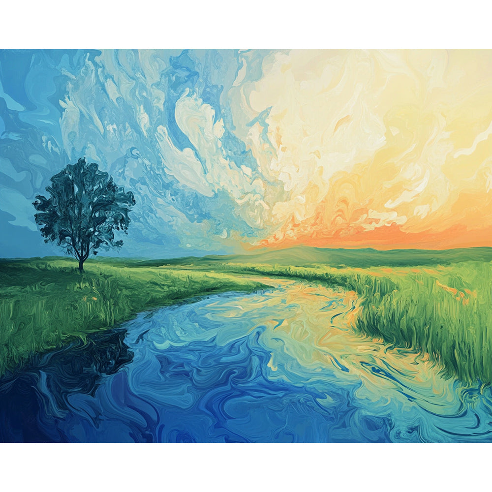 Spring Lakeside Painting By Number 2