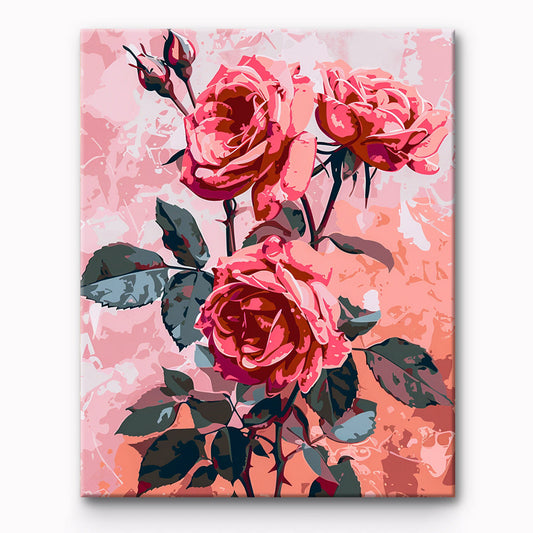 Flower Rose Painting By Number 1