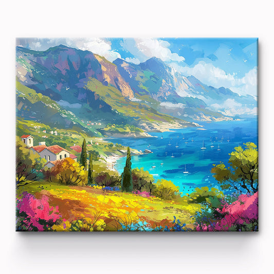 Seaside City Painting By Number 1