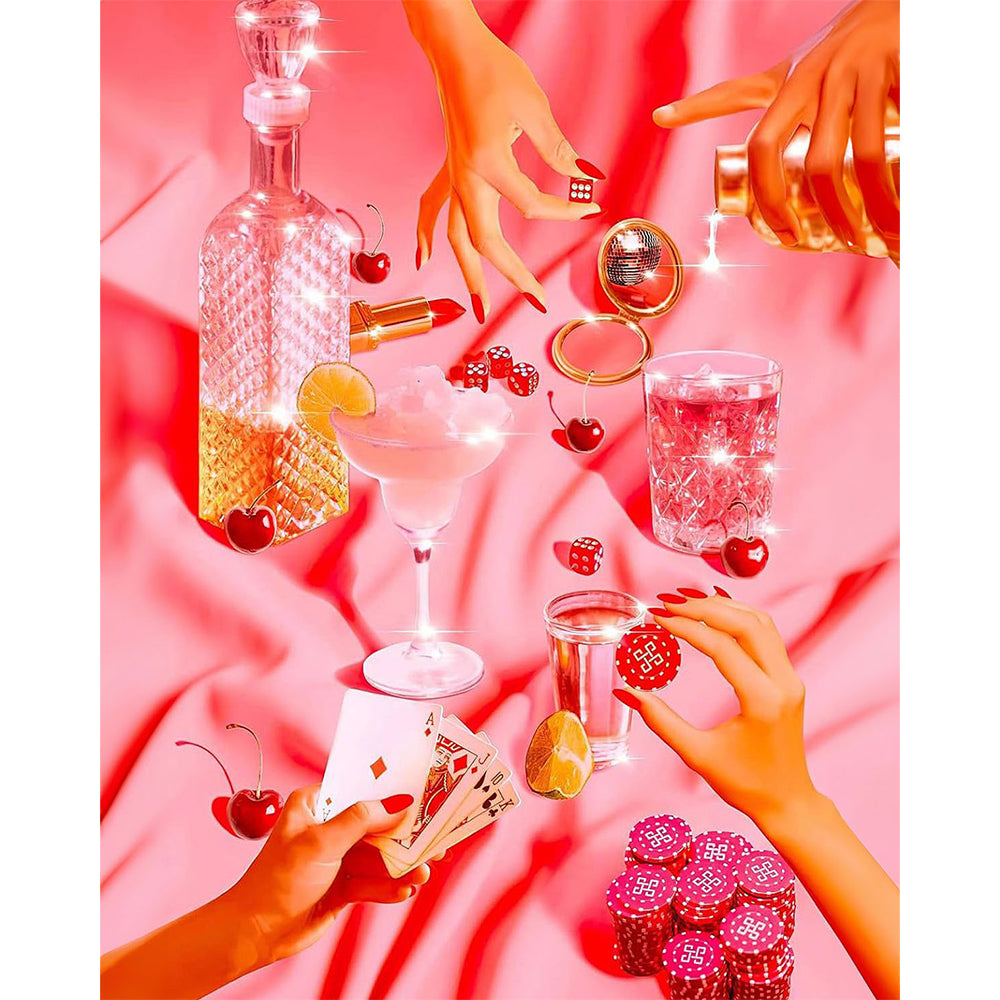 Cherry Cocktail Painting By Number 2
