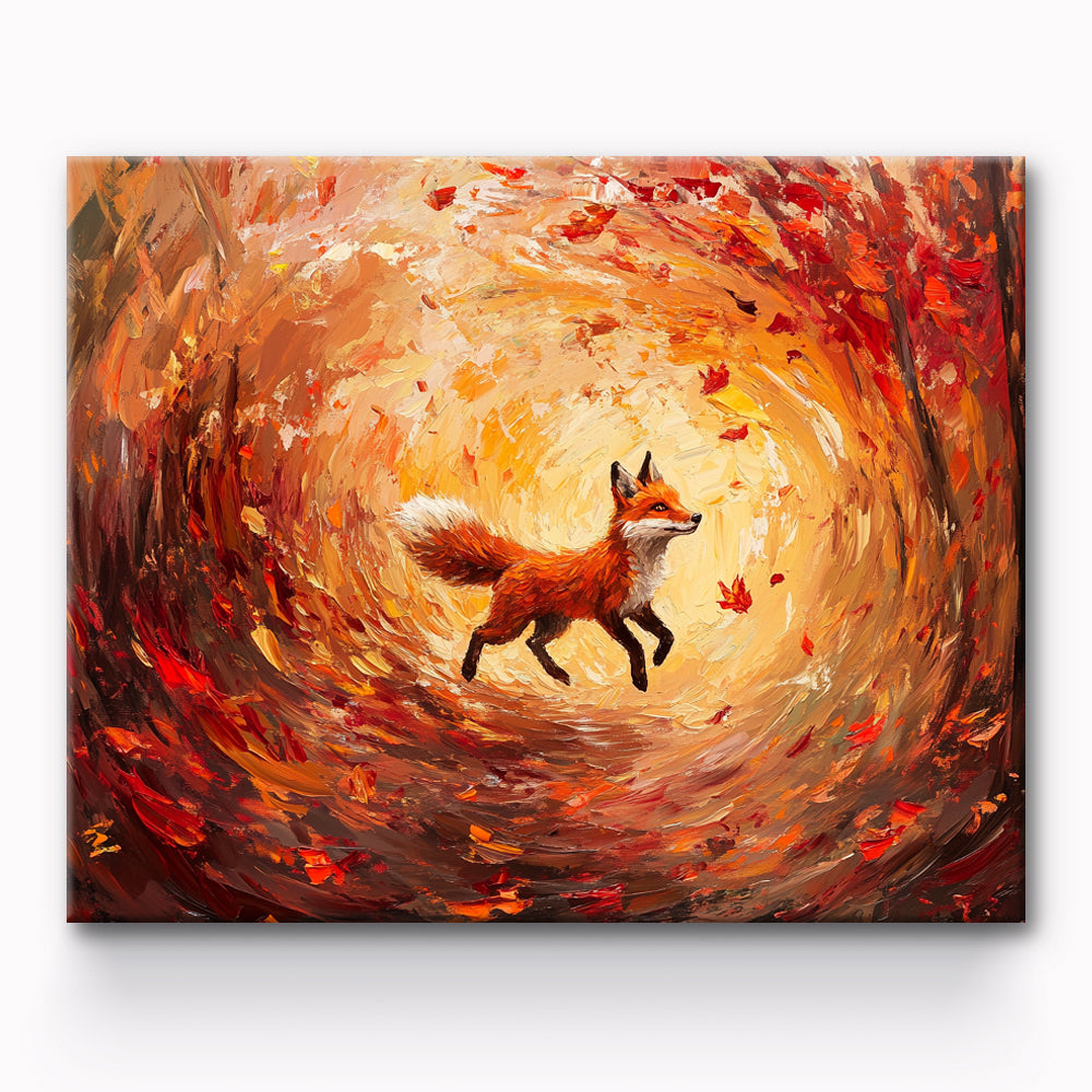 Fox And Fall Painting By Number 1
