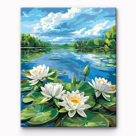 Lotus Leaf Painting By Number 1