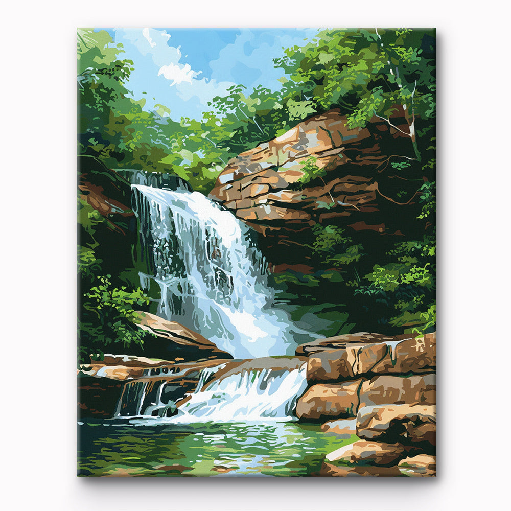 Waterfalls Landscape Painting By Number 1