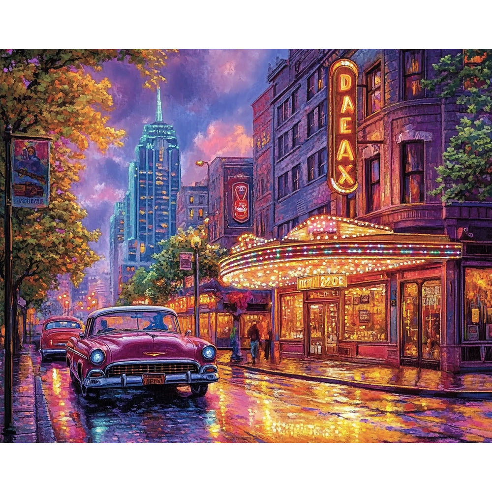 Street At Night Painting By Number 2