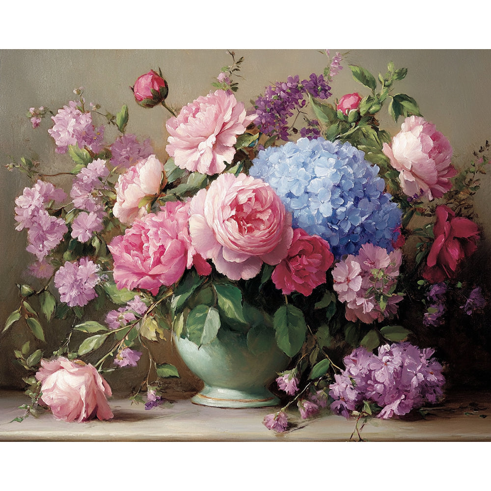 Flowers In Vase Painting By Number 2