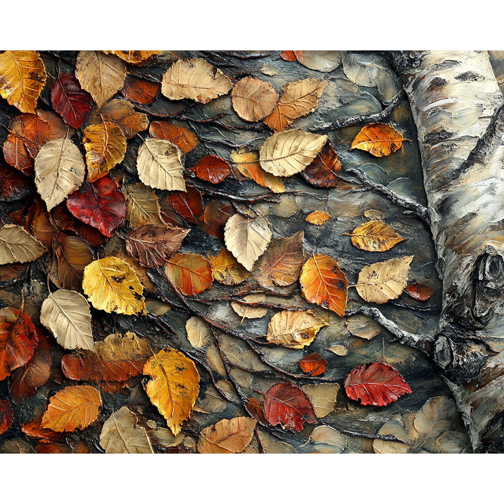 Fallen Leaves in Autumn Painting By Number 2