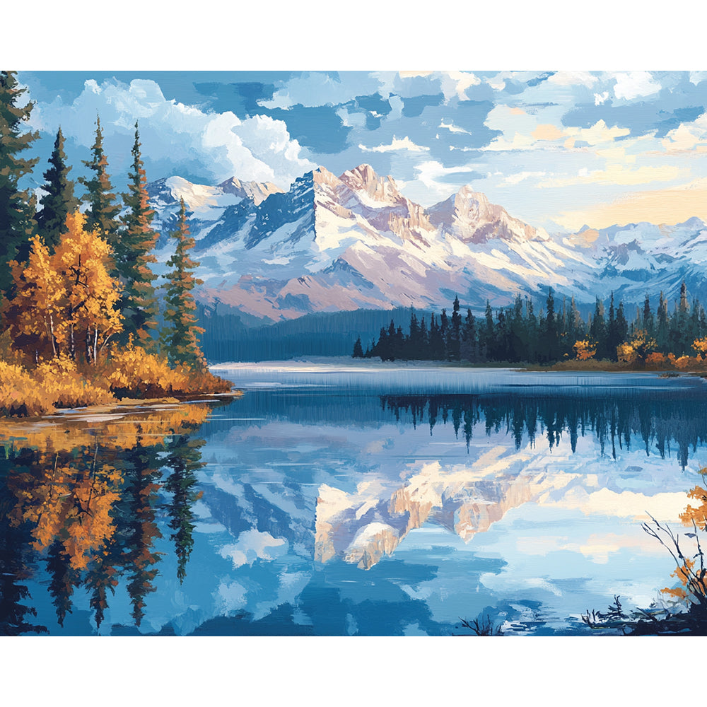 Mountains Painting By Number 2