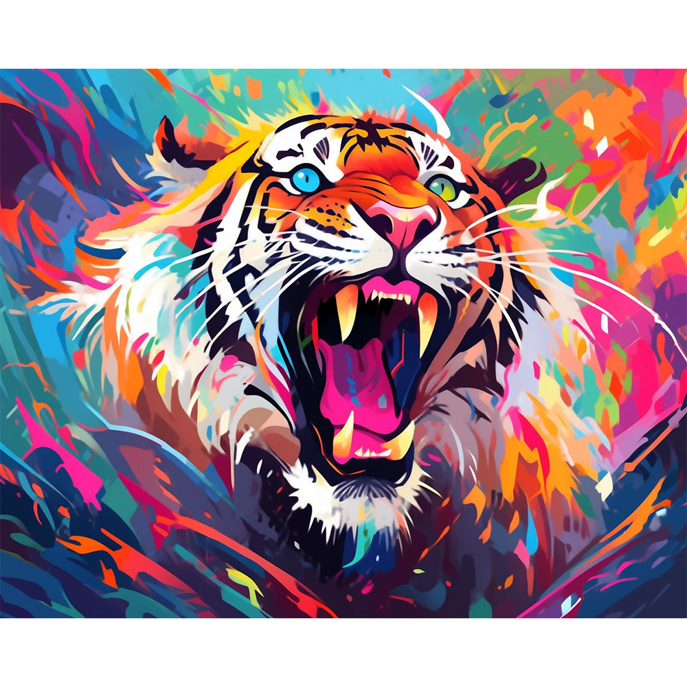 Colorful Tiger Painting By Number 2