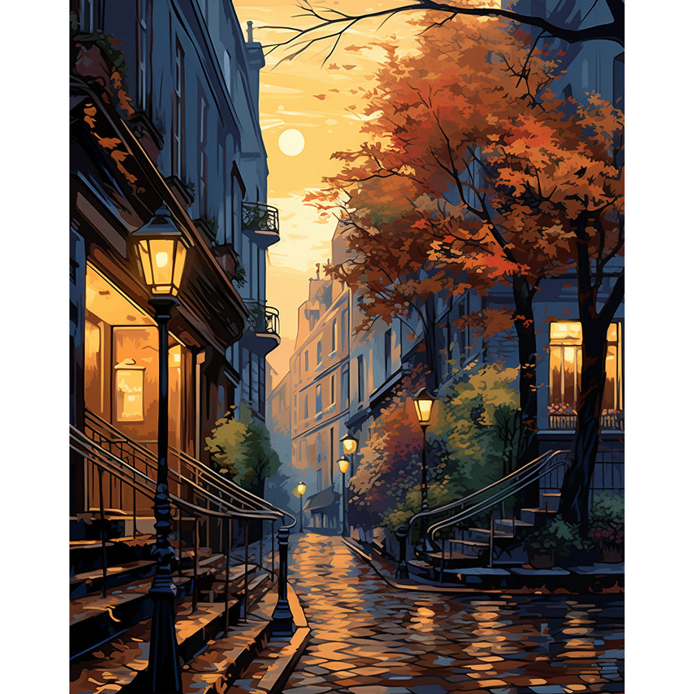 City Night View Painting By Number 2