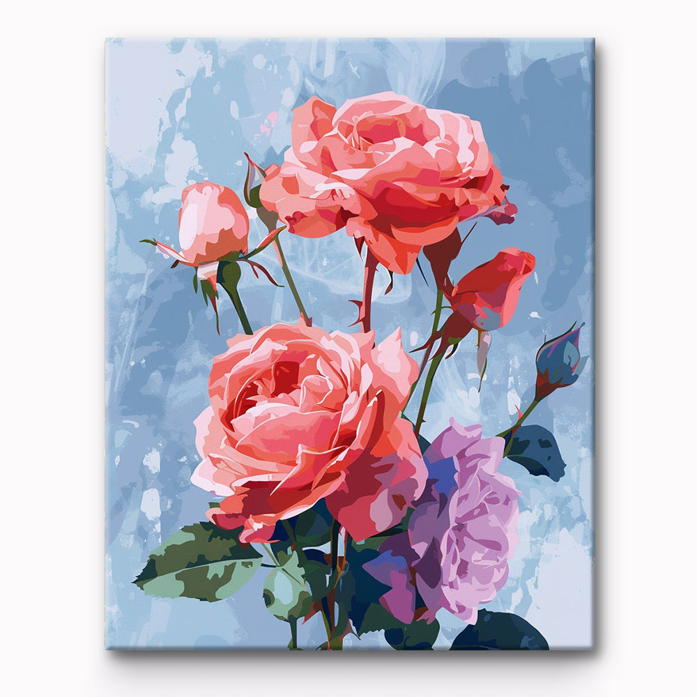 Flower Rose Painting By Number 1