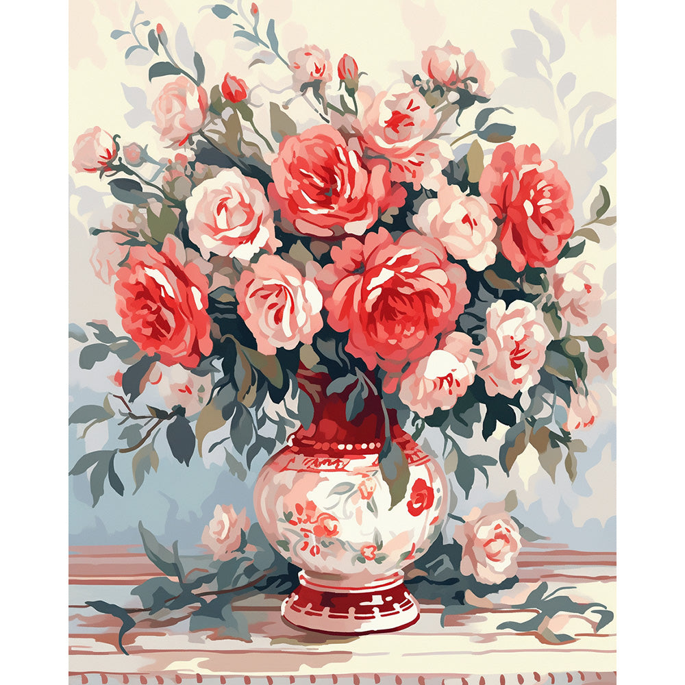 Flower Rose Painting By Number 2