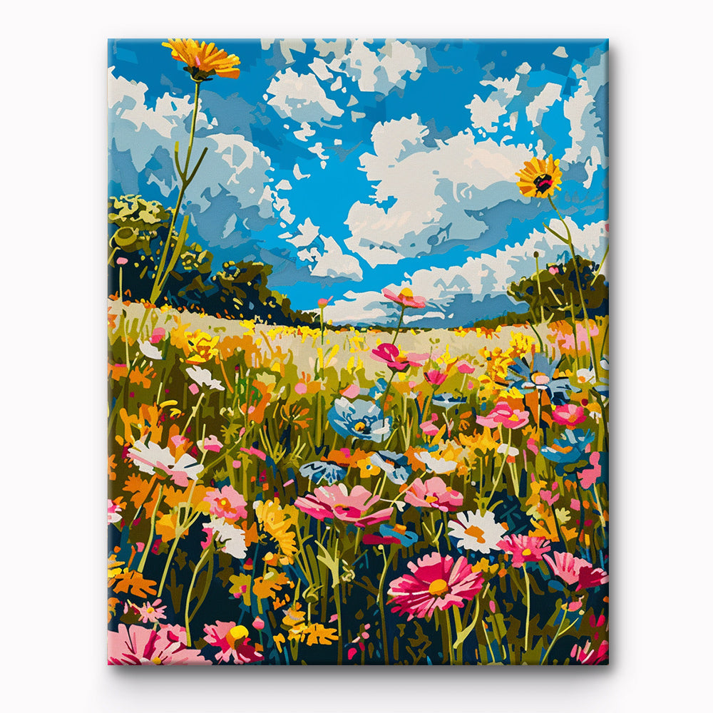 Flower Farm Painting By Number 1